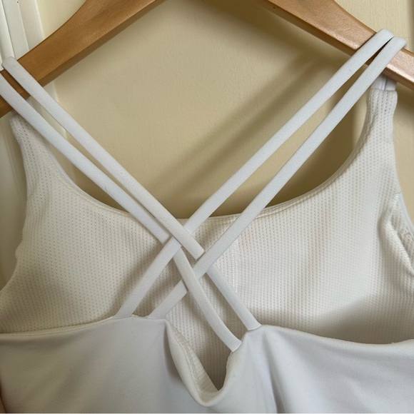 Athleta Girl XXL 16 White Strappy Back Tank Top Activewear Workout - Picture 4 of 5